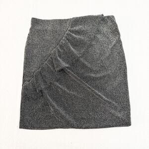 IRO Metallic Stretch Lisko Ruffle Mini Skirt Metallic Size 38